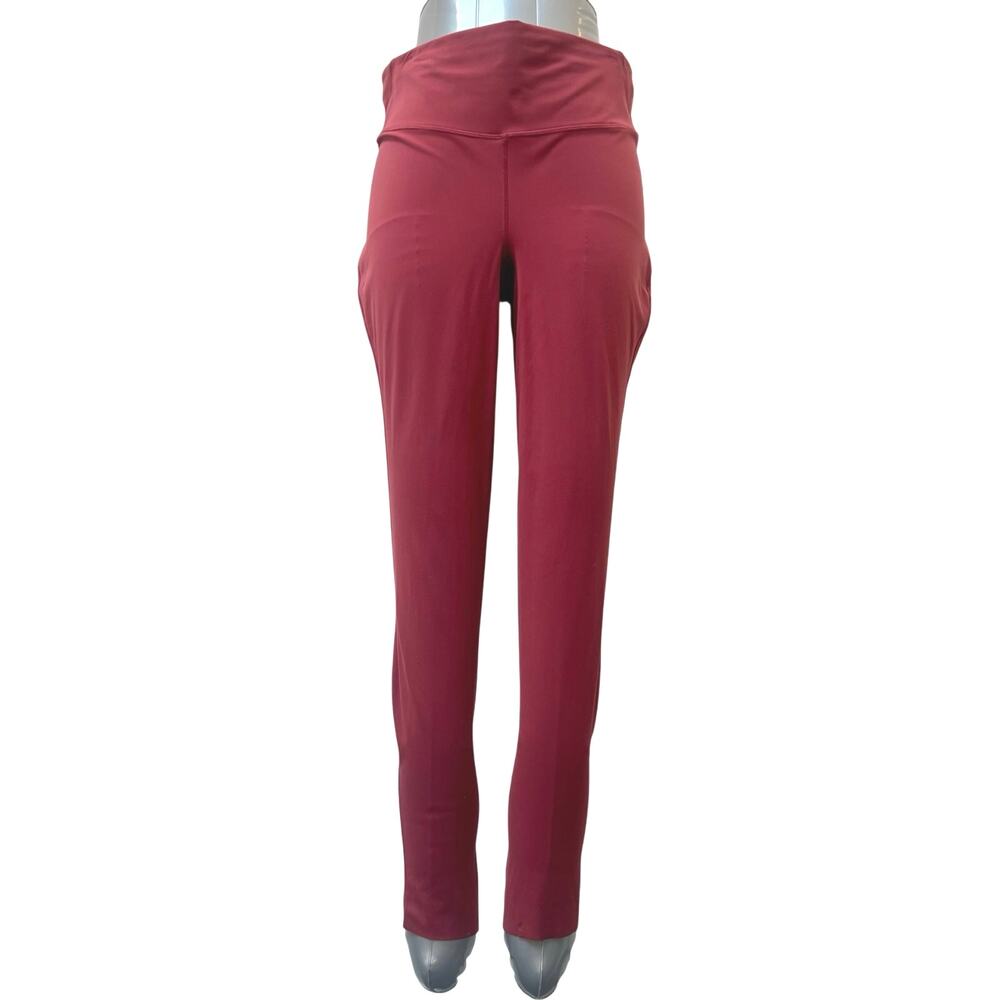 Lululemon High Rise Leggings Women’s Size 12 Red Yoga Pants Pockets 7/8 Inseam